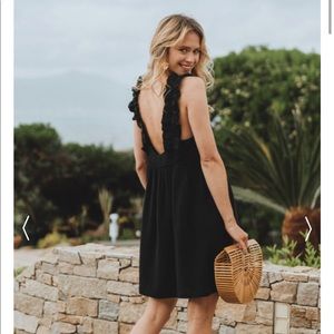 Saaj black cotton dress